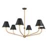 2_Crystorama Xavier 48" Wide Vibrant Gold 6-Light Chandelier