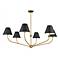 Crystorama Xavier 48" Wide Vibrant Gold 6-Light Chandelier