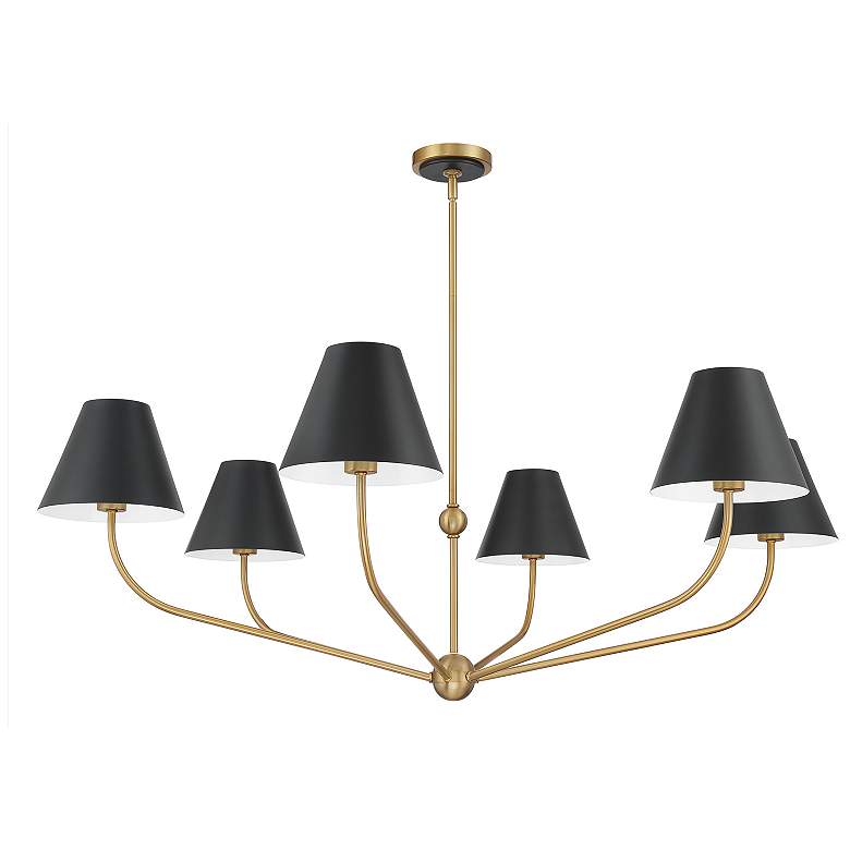 Image 3 Crystorama Xavier 48" Wide Vibrant Gold 6-Light Chandelier more views