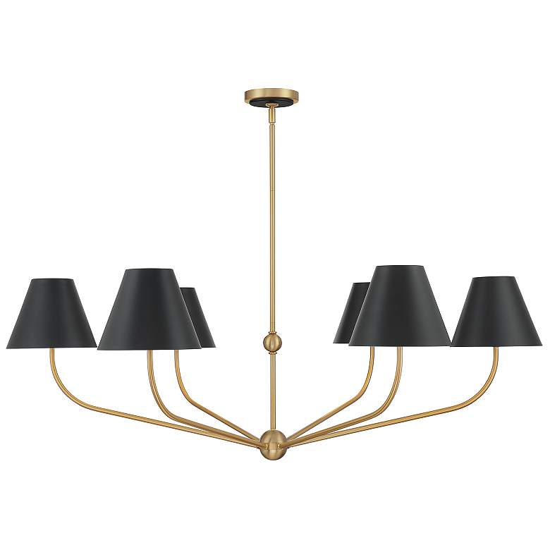 Image 4 Crystorama Xavier 48" Wide Vibrant Gold 6-Light Chandelier more views