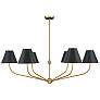4_Crystorama Xavier 48" Wide Vibrant Gold 6-Light Chandelier more views