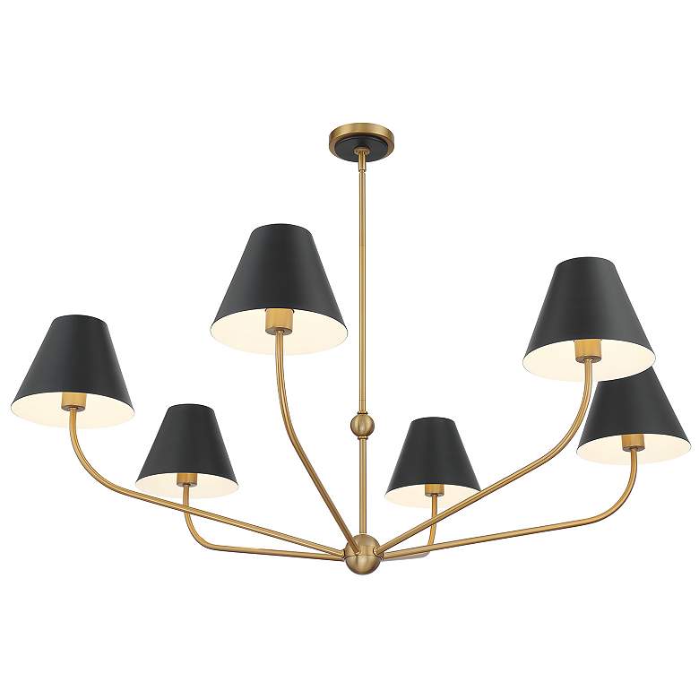 Image 5 Crystorama Xavier 48" Wide Vibrant Gold 6-Light Chandelier more views