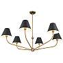 5_Crystorama Xavier 48" Wide Vibrant Gold 6-Light Chandelier more views
