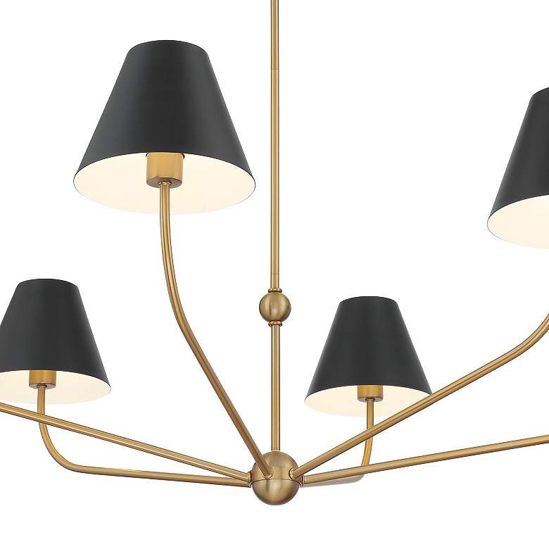 Image 6 Crystorama Xavier 48" Wide Vibrant Gold 6-Light Chandelier more views