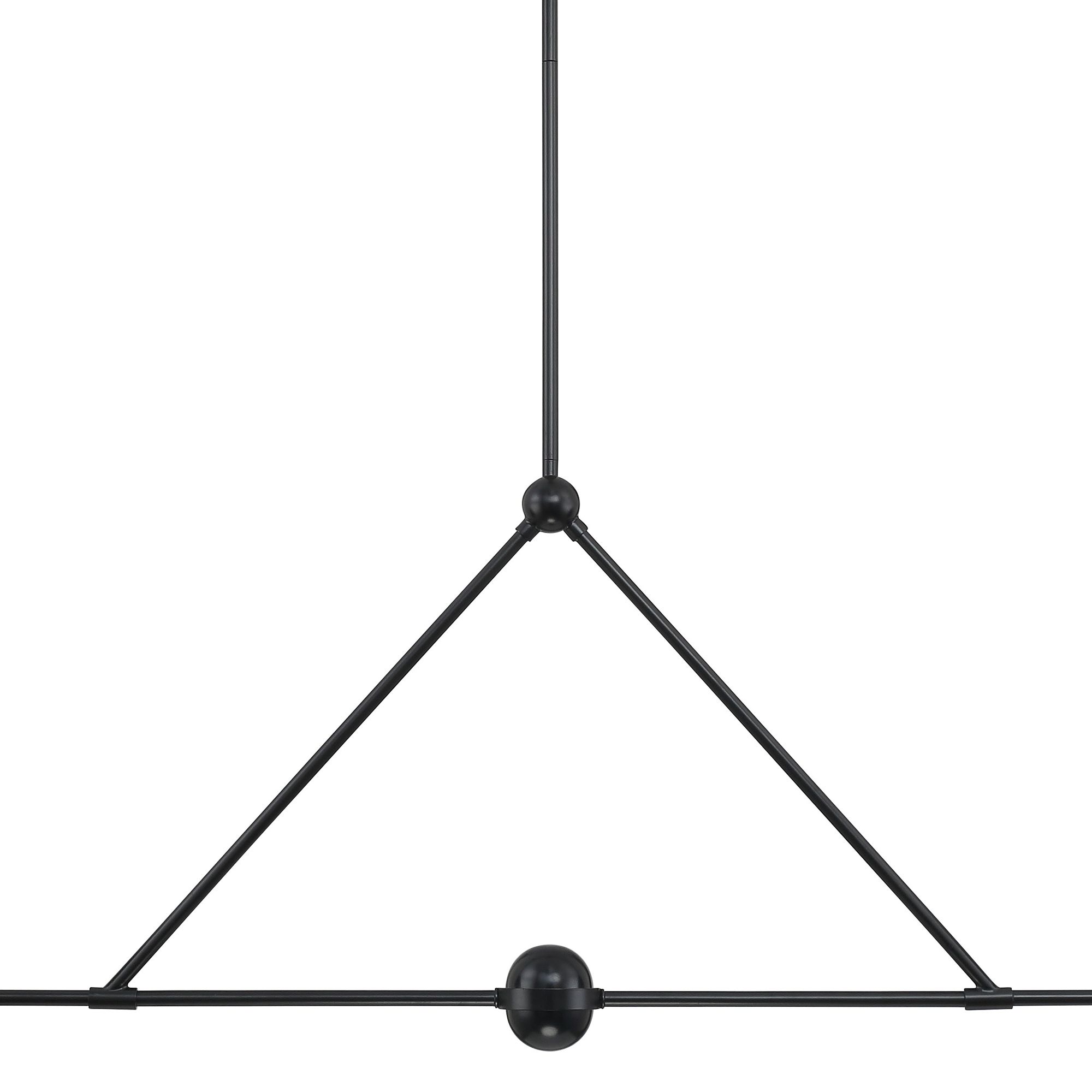 Image 6 Crystorama Xavier 54'' Matte Black Linear Chandelier more views