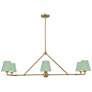2_Crystorama Xavier 6 Light Vibrant Gold + Green Chandelier