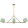 Crystorama Xavier 6 Light Vibrant Gold + Green Chandelier