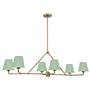 3_Crystorama Xavier 6 Light Vibrant Gold + Green Chandelier more views
