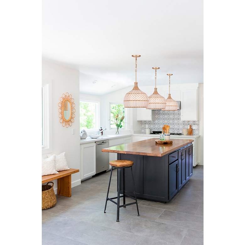 Image 5 Crystorama Zanzibar 14" Wide Natural Rattan Pendant Light more views