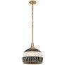 2_Crystorama Zanzibar 14" Wide Soft Gold Pendant Light