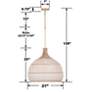 6_Crystorama Zanzibar 21"W Soft Gold and Rattan Pendant Light more views