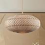 1_Crystorama Zanzibar 22" Wide 4-Light Soft Gold Rattan Orb Pendant