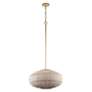 3_Crystorama Zanzibar 22" Wide 4-Light Soft Gold Rattan Orb Pendant more views