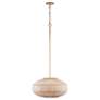 4_Crystorama Zanzibar 22" Wide 4-Light Soft Gold Rattan Orb Pendant more views