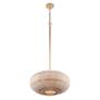 5_Crystorama Zanzibar 22" Wide 4-Light Soft Gold Rattan Orb Pendant more views