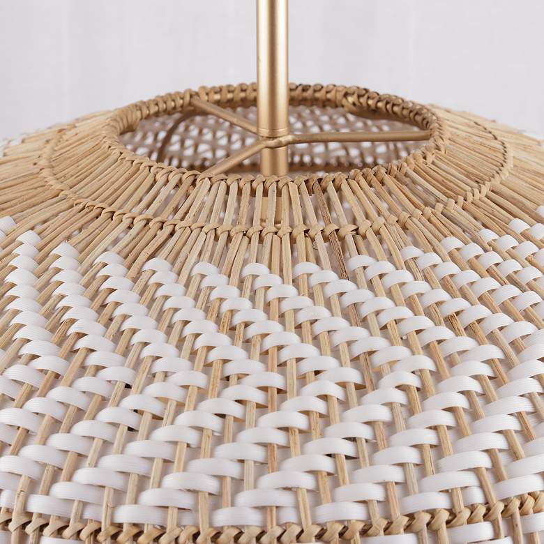 Image 7 Crystorama Zanzibar 22" Wide 4-Light Soft Gold Rattan Orb Pendant more views