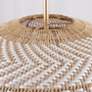 7_Crystorama Zanzibar 22" Wide 4-Light Soft Gold Rattan Orb Pendant more views