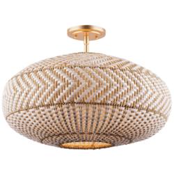 Crystorama Zanzibar 22" Wide Soft Gold Ceiling Light