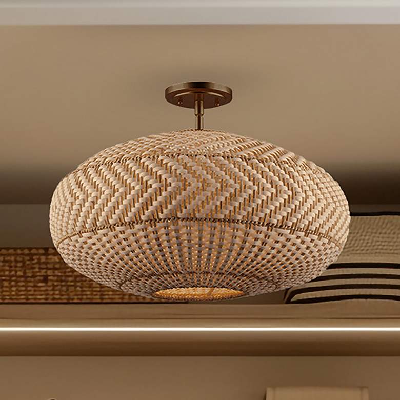 Image 1 Crystorama Zanzibar 22" Wide Soft Gold Ceiling Light