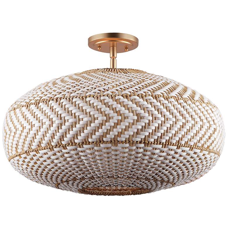 Image 3 Crystorama Zanzibar 22" Wide Soft Gold Ceiling Light more views