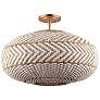 3_Crystorama Zanzibar 22" Wide Soft Gold Ceiling Light more views