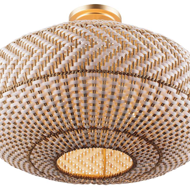 Image 5 Crystorama Zanzibar 22" Wide Soft Gold Ceiling Light more views