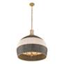 5_Crystorama Zanzibar 26" Wide 6-Light Black and Natural Rattan Pendant more views