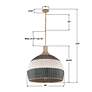 Crystorama Zanzibar 26" Wide 6-Light Black and Natural Rattan Pendant