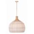 Crystorama Zanzibar 26" Wide White and Natural Rattan Pendant Light