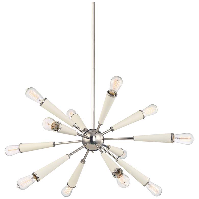 Image 1 Crystorama Zodiac 34" Wide Polished Nickel 12-Light Pendant