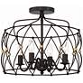 1_Crystorama Zucca 16 1/2" Wide English Bronze Ceiling Light