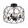 2_Crystorama Zucca 16 1/2" Wide English Bronze Ceiling Light more views