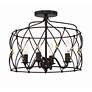 3_Crystorama Zucca 16 1/2" Wide English Bronze Ceiling Light more views