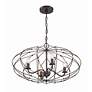 Thumbnail4 of Crystorama Zucca 24 1/2"W English Bronze 4-Light Chandelier more views