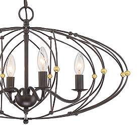 Image5 of Crystorama Zucca 24 1/2"W English Bronze 4-Light Chandelier more views