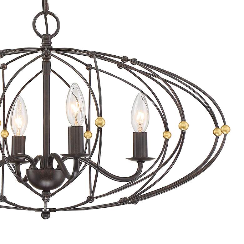 Image 5 Crystorama Zucca 24 1/2"W English Bronze 4-Light Chandelier more views