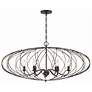 3_Crystorama Zucca 38 1/4"W English Bronze 6-Light Chandelier