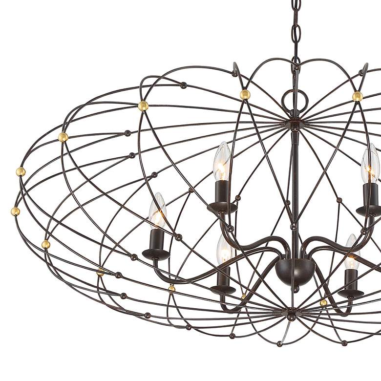 Image 7 Crystorama Zucca 38 1/4"W English Bronze 6-Light Chandelier more views