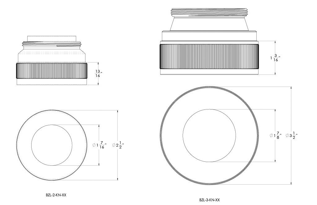 Image 2 CSL 3" Knurled Bezel in DISTRESSED BRONZE more views