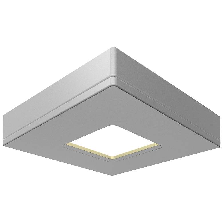 Image 1 CSL Rascal 3 inchW Silver Metallic Square LED Slim Puck Light