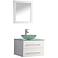 Cuba 36" White Wall-Mount 1-Sink Vanity and Mirror Set