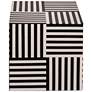 Cube 15" Wide White and Black Geometric Side Table