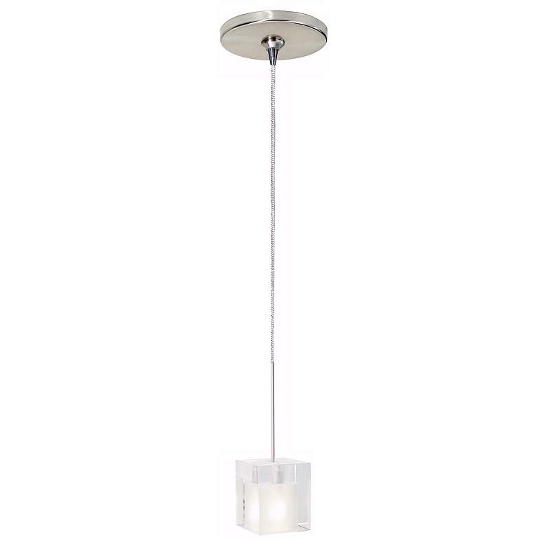 Image 1 Cube 2 1/2 inch Wide Frosted Glass Freejack Mini Pendant Light