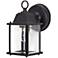 Cube 8 1/2" High Textured Black Outdoor Wall Light