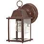 Cube 8 3/4" High Old Bronze Outdoor Wall Light