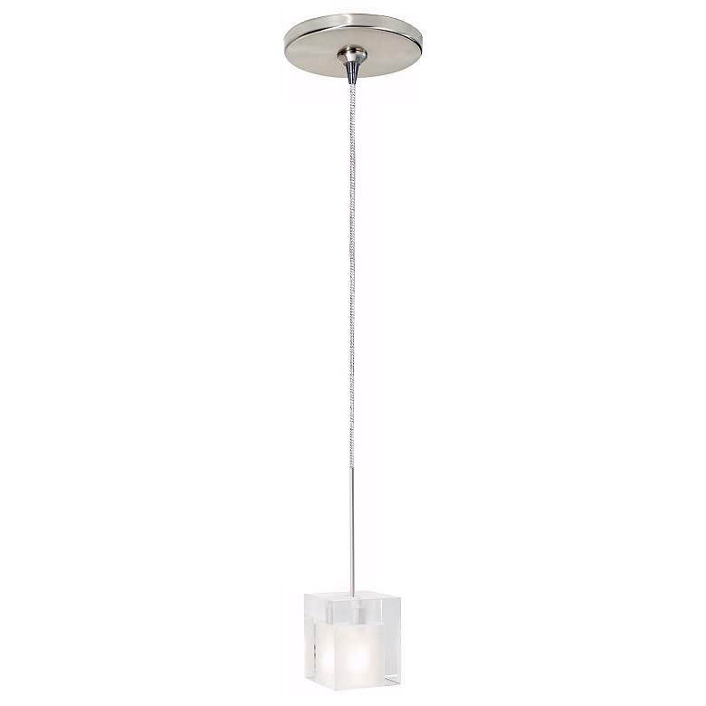 Image 1 Cube Satin Nickel Frosted Glass Tech Lighting Mini Pendant