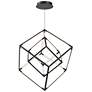 Cube Squared 17.75" Wide LED Pendant - Matte Black