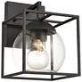 Cubed 9" High 1-Light Outdoor Sconce - Charcoal