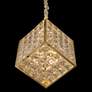Cubes 16 1/2" Wide Lustrous Gold Faceted Crystals Chandelier