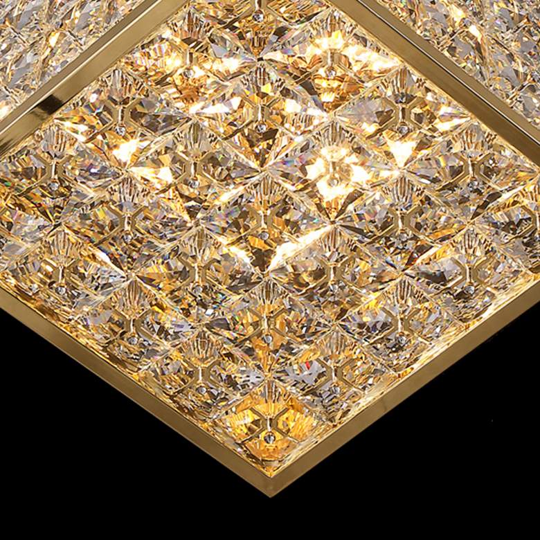 Image 2 Cubes 16 1/2" Wide Lustrous Gold Faceted Crystals Chandelier more views
